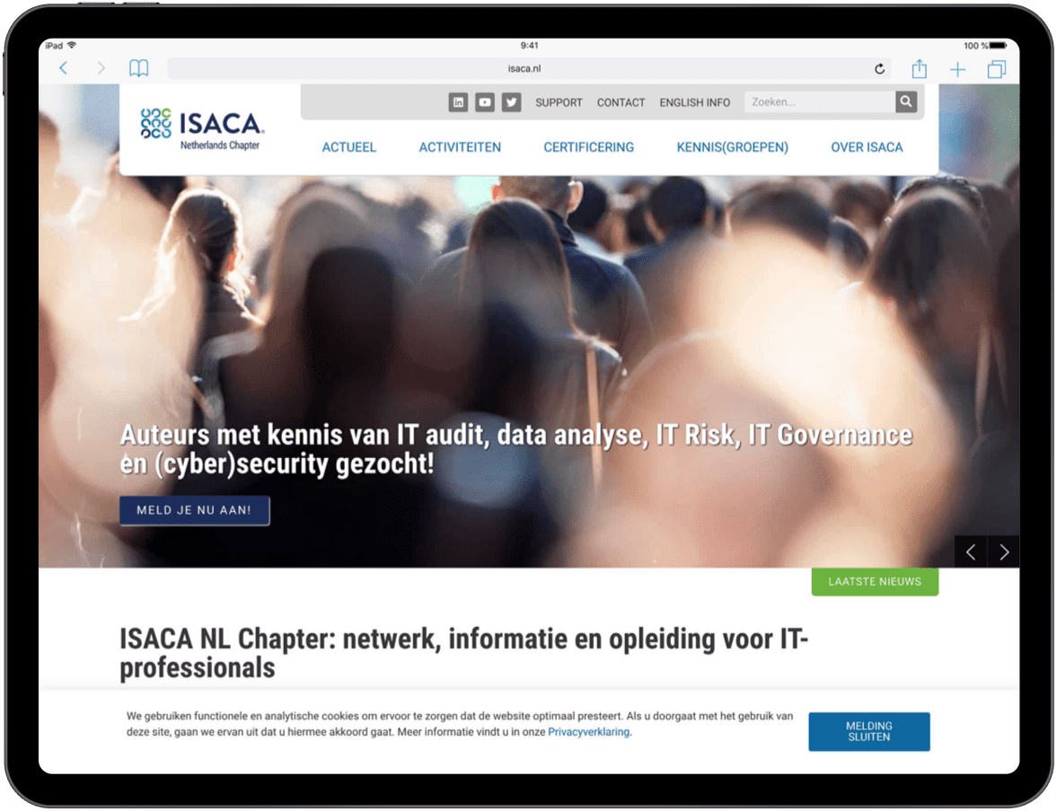 afbeelding tablet ISACA NL Chapter