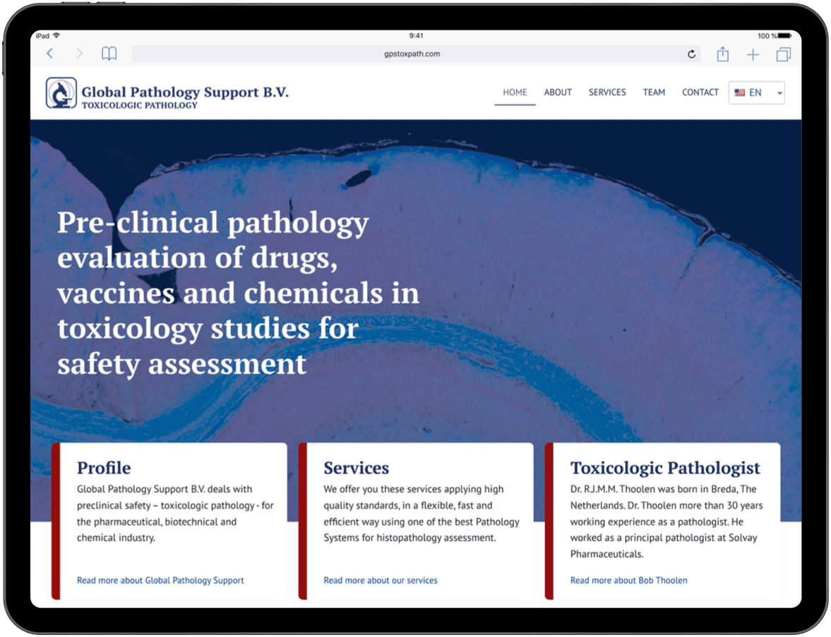 afbeelding tablet Global Pathology Support