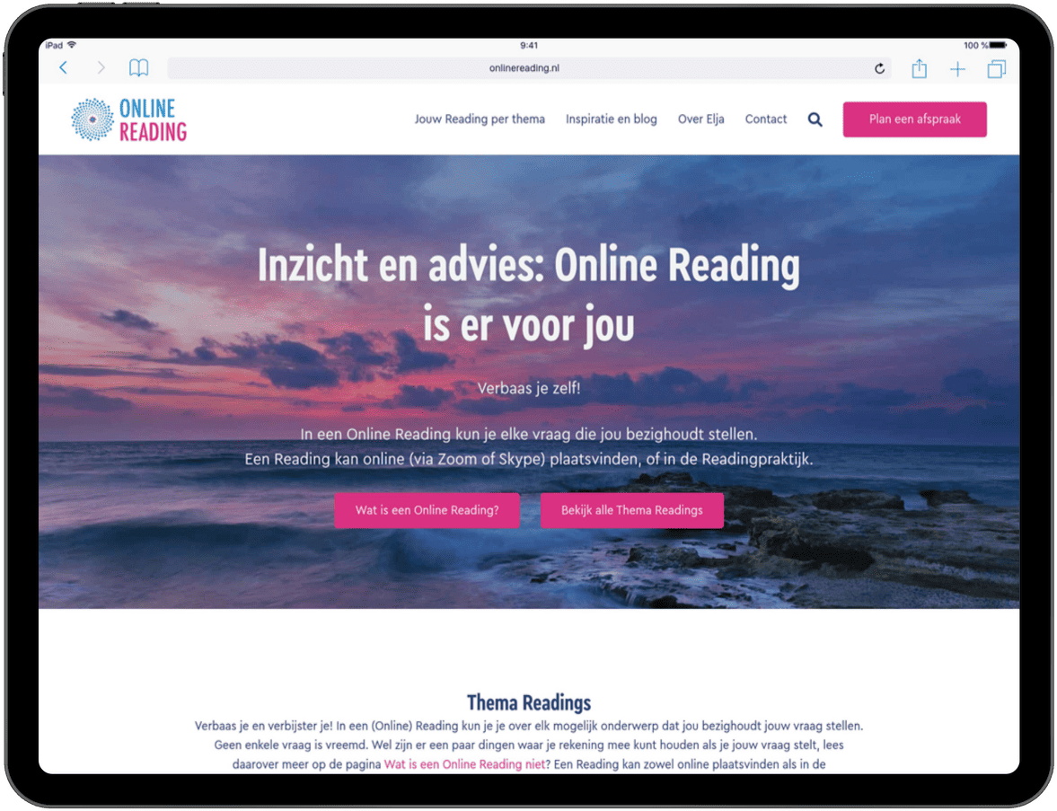 afbeelding tablet Online Reading